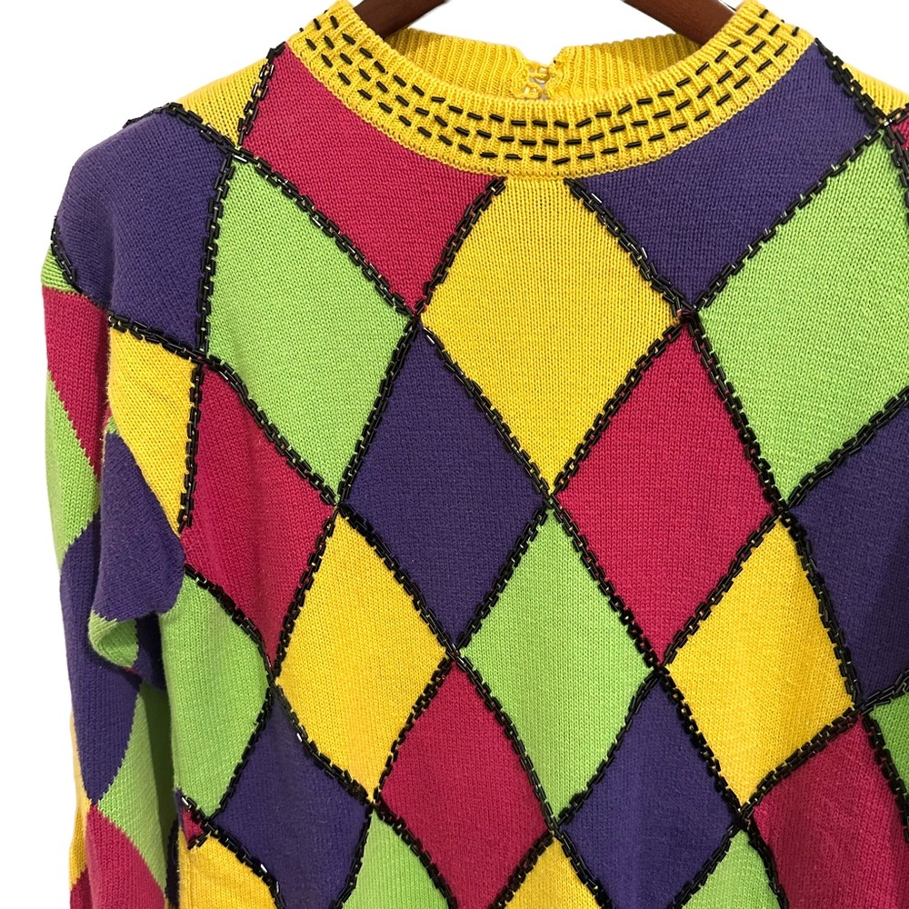Kinei Vintage Diamond Design Sweater S